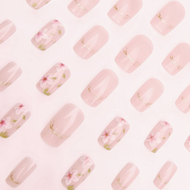 Floral Art Acrylic Nail Design Kalsten