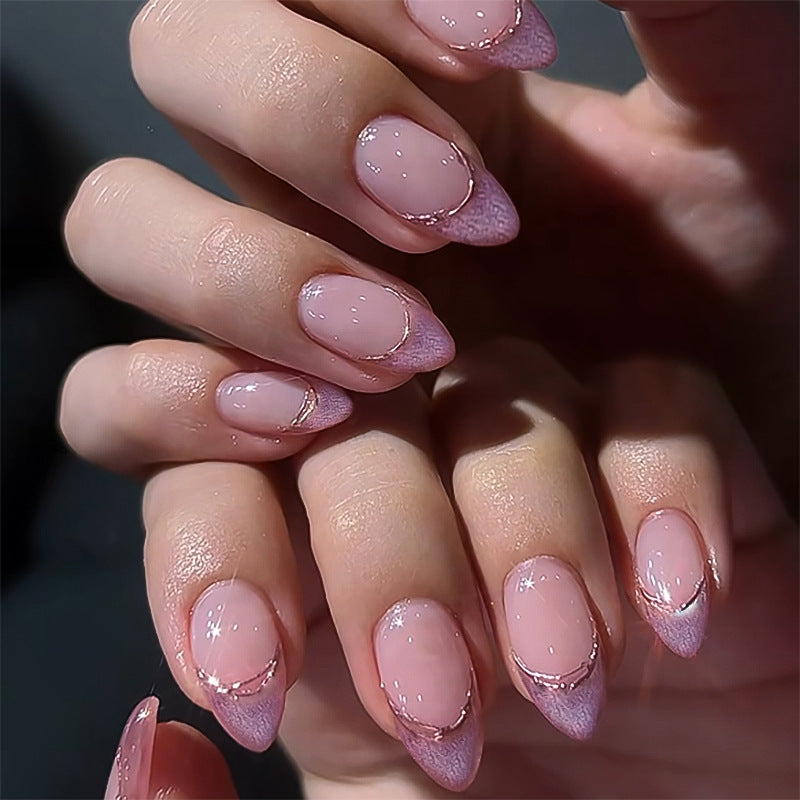 Artful Stiletto Nails with Glitter and Ombre Design Kalsten