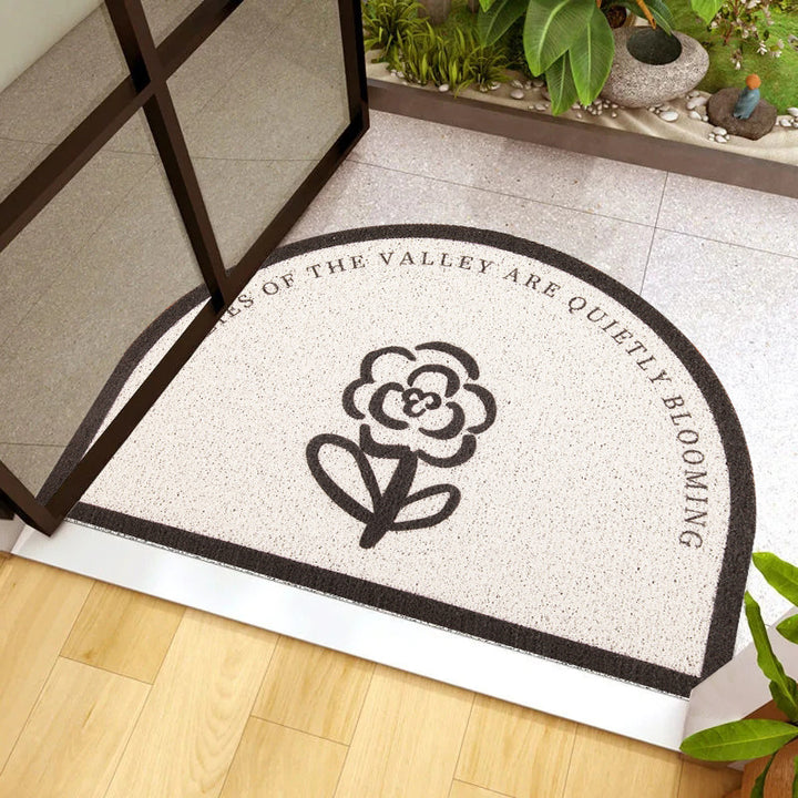 Floral Print Welcome Mat