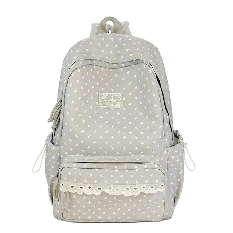 Decorative Star-Print Backpack Kalsten