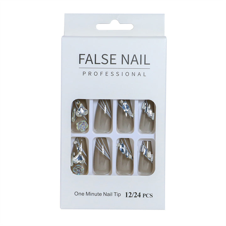 Decorative Press-On Nail Set with 3D Accents Kalsten