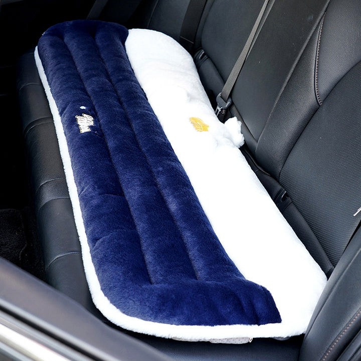 Cozy ergonomic child seat cushion with back support in animal plush design