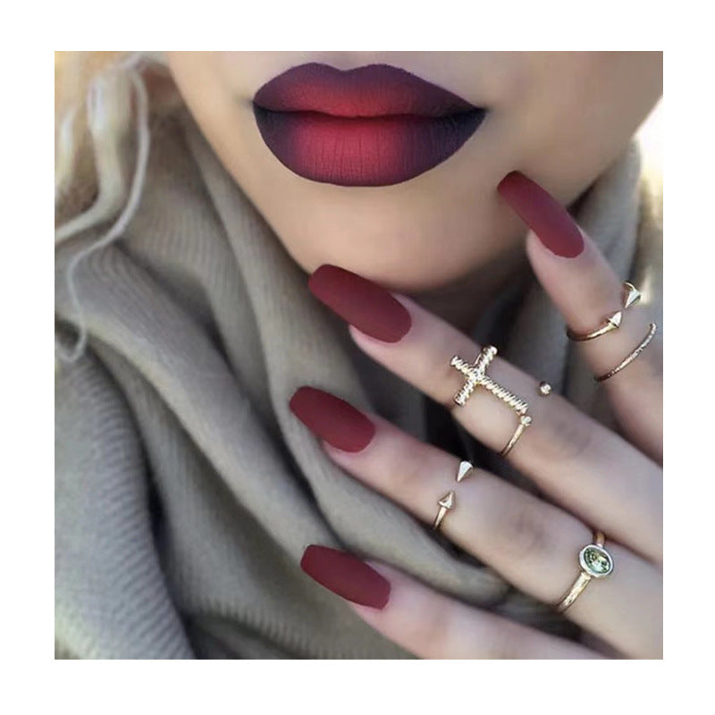 Elegant Matte Long Nail Set