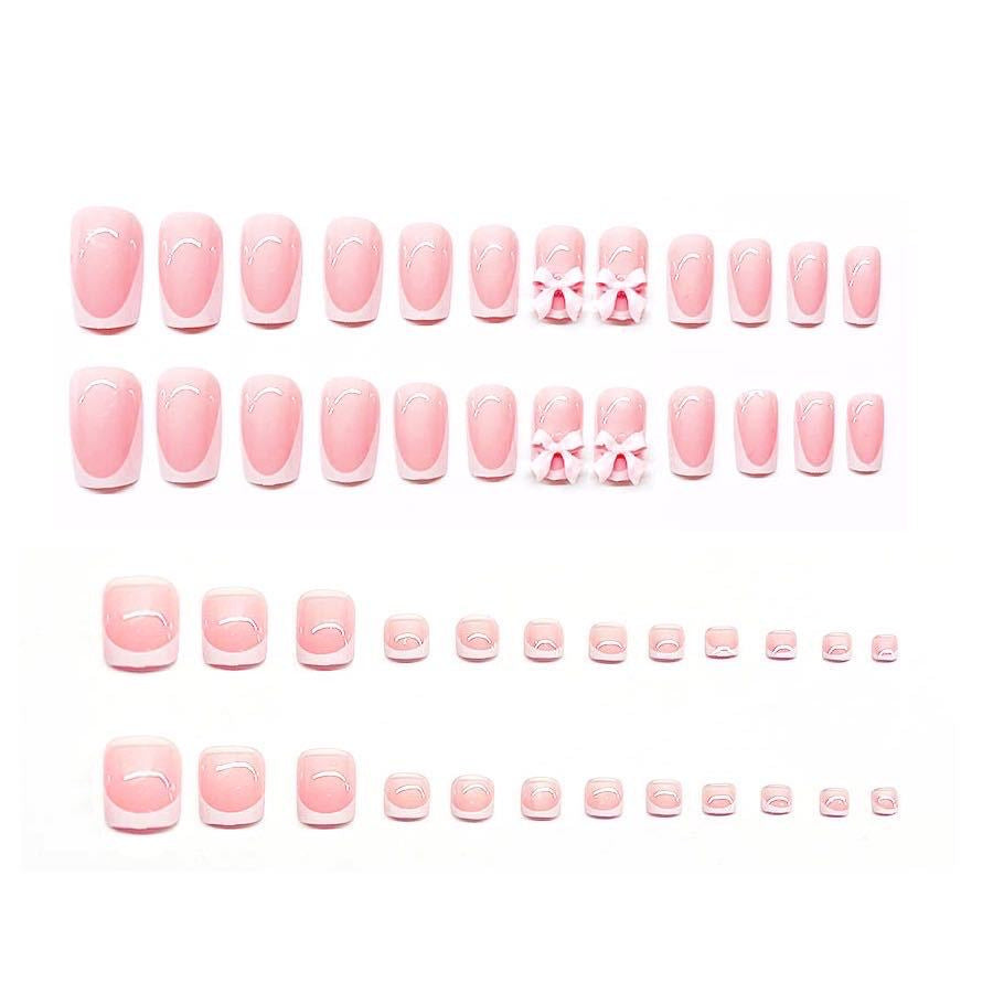 Elegant French Tip Nail Art Set Kalsten