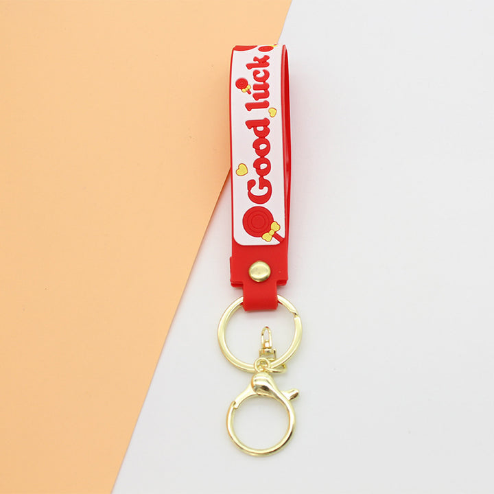 Unisex keychain with motivating lucky saying Kalsten