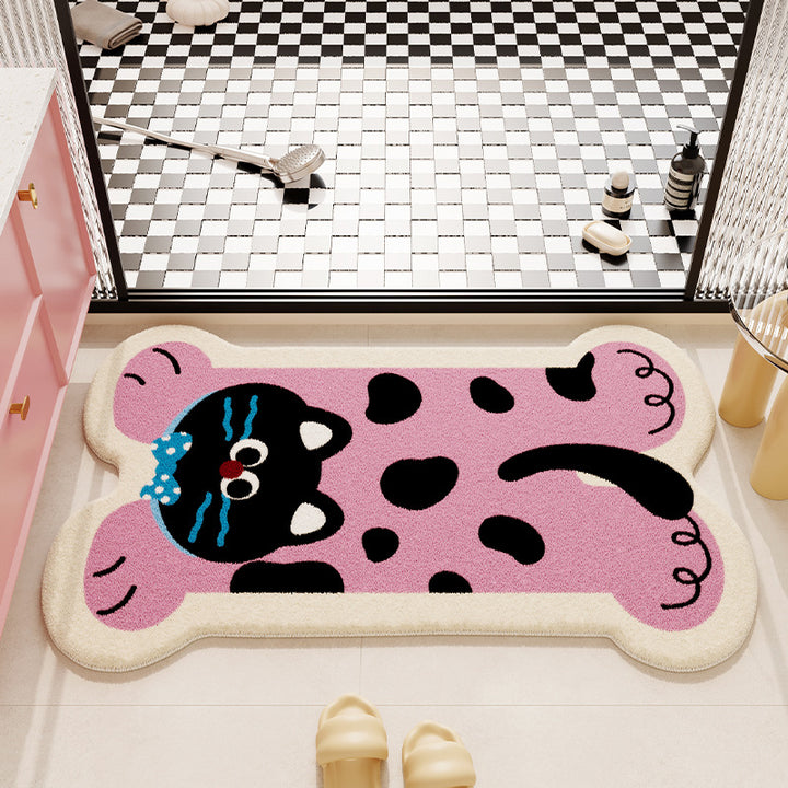 Cartoon Animal-Themed Bath Mat Kalsten