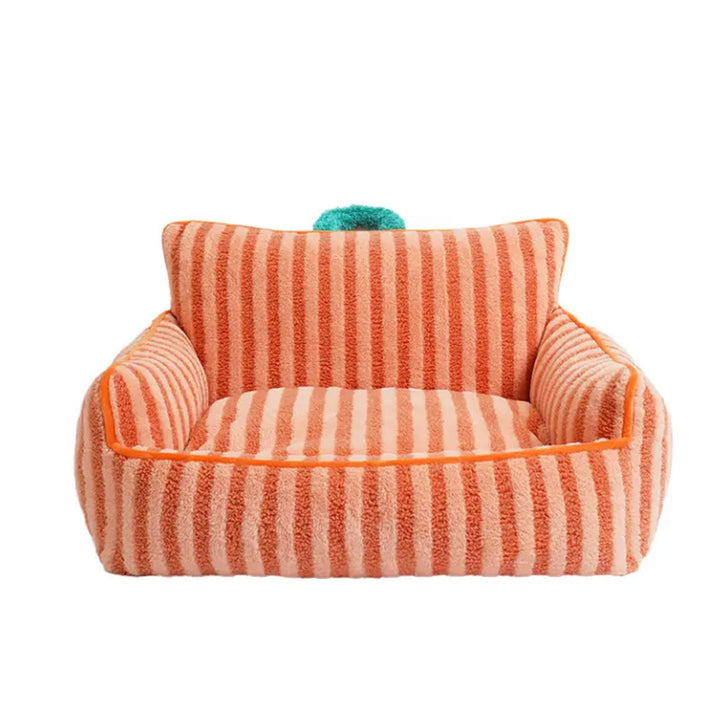 Cozy Striped Dog Bed Sofa