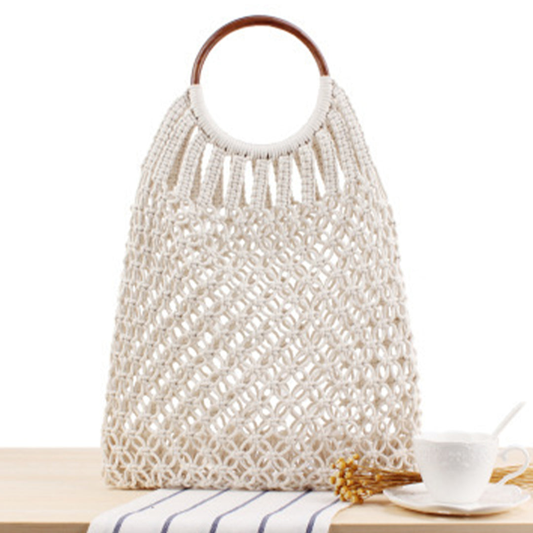 Tote bag with braided net design and practical inner bag Kalsten