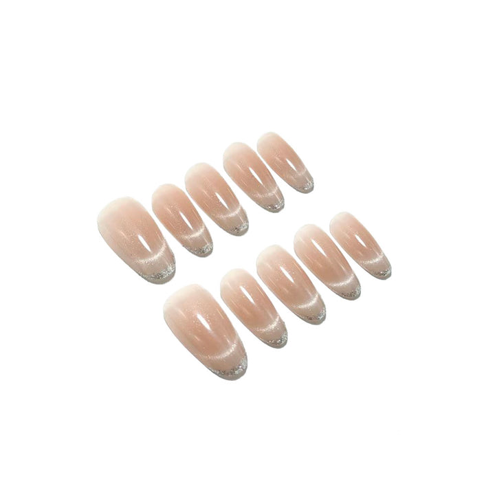 Artificial nails with elegant gloss and glitter accents Kalsten