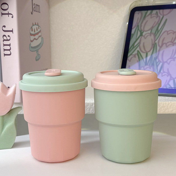 Women's Reusable Drinking Cup with Integrated Straw and Secure Closure Kalsten