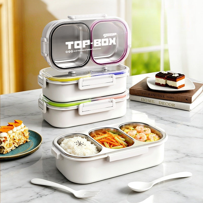 Triple-Compartment Food Storage Container