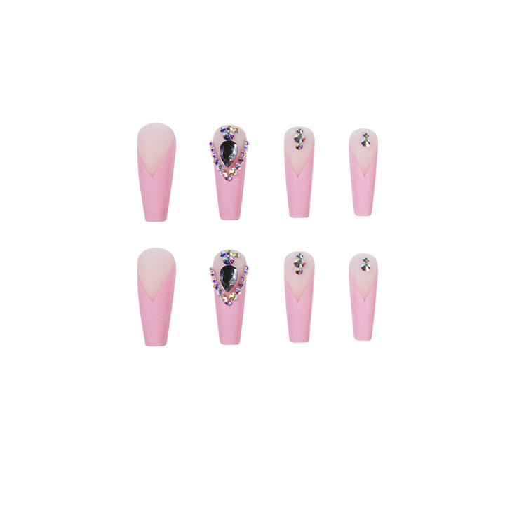 Artful glitter nail extensions with aqua accents Kalsten