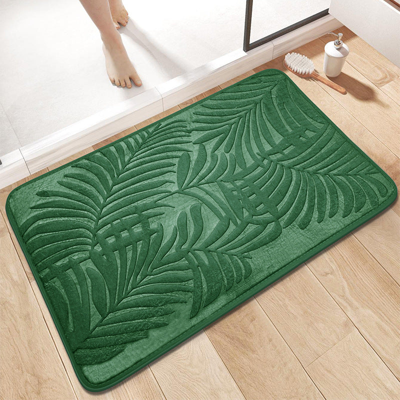 Tropical Leaf Design Bath Mat