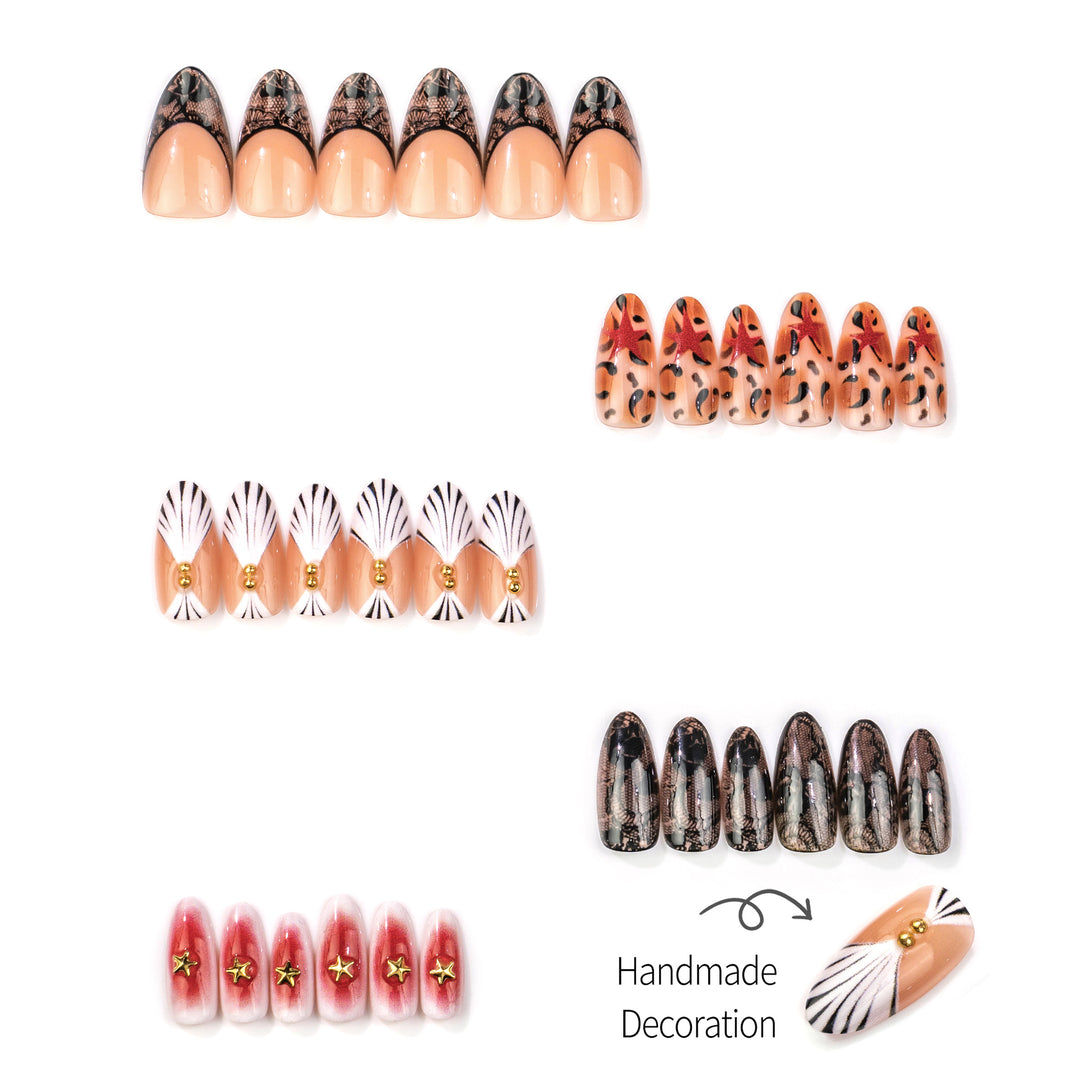 Elegant Press-On Nail Art Set