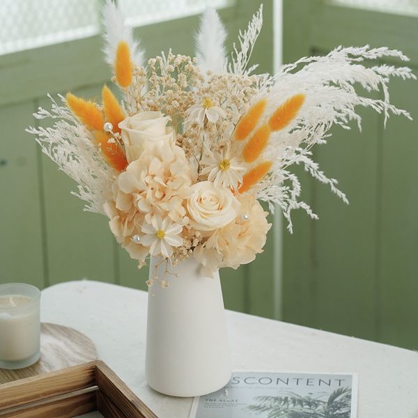 Dried Flower Bouquet with Decorative Accents