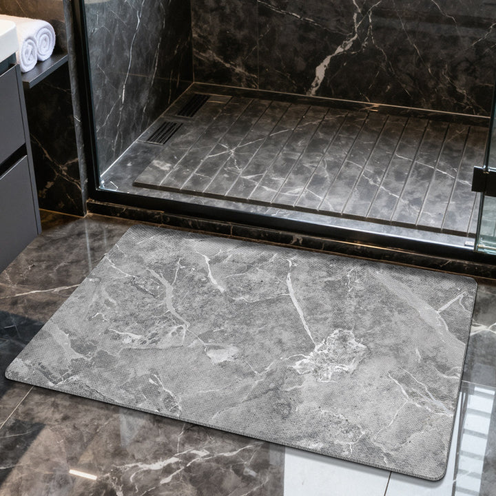 Marble Texture Bathroom Mat Kalsten