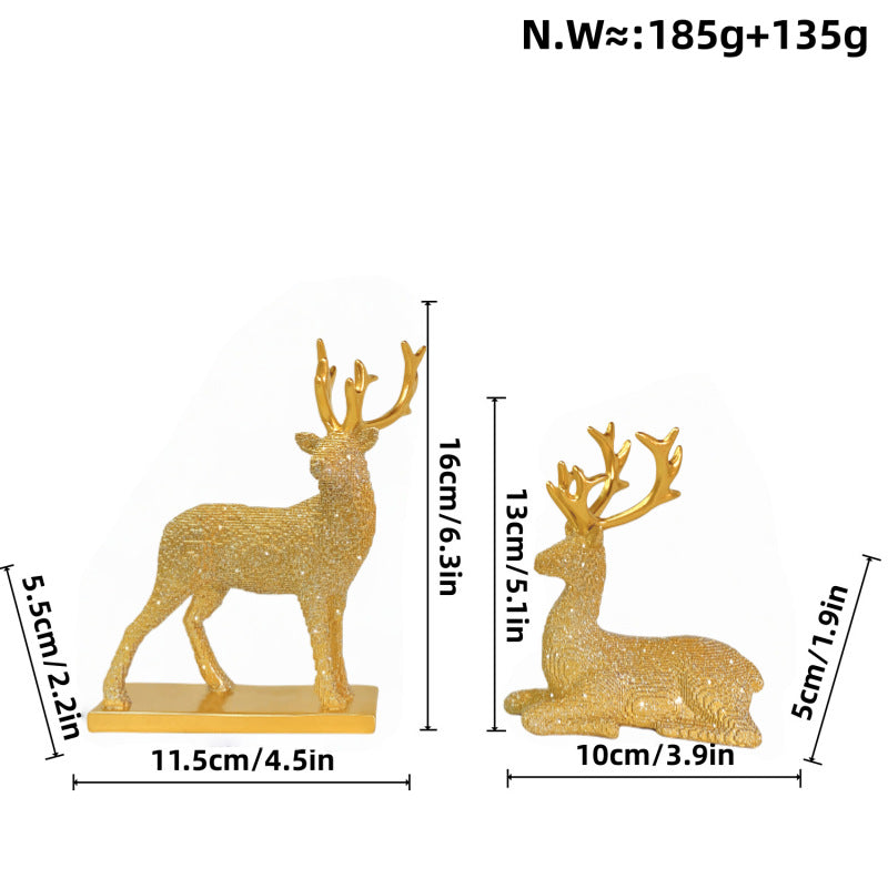 Glittering Reindeer Decorative Figure Kalsten