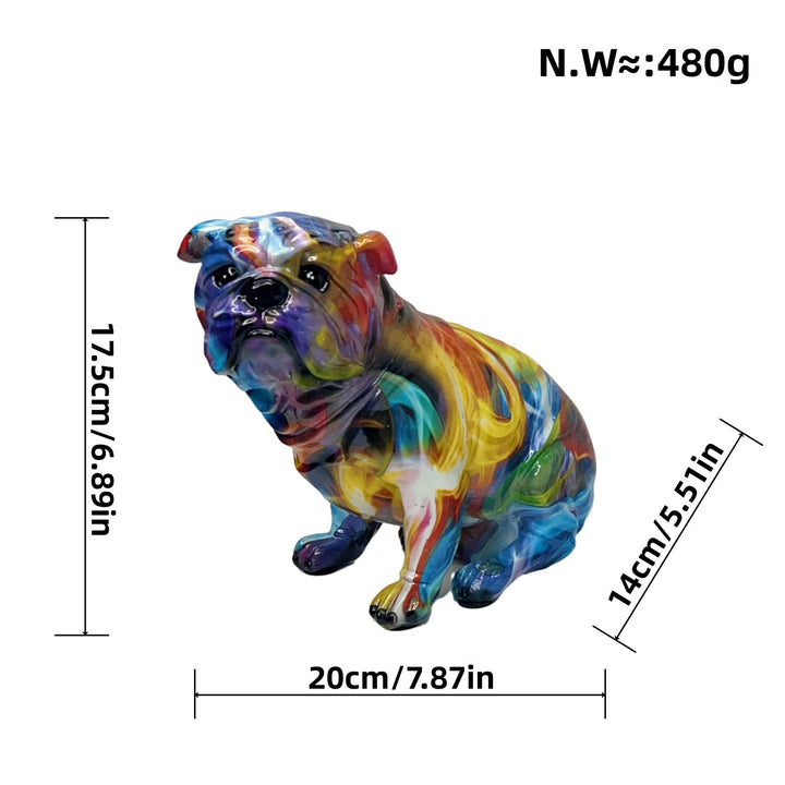 Colorful decorative figure of a dog in modern design Kalsten