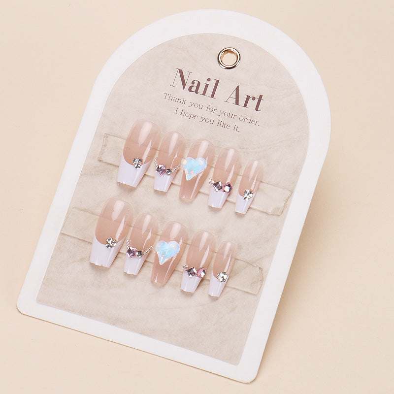 Glossy Nail Art Set with Sparkling Glitter Accents Kalsten