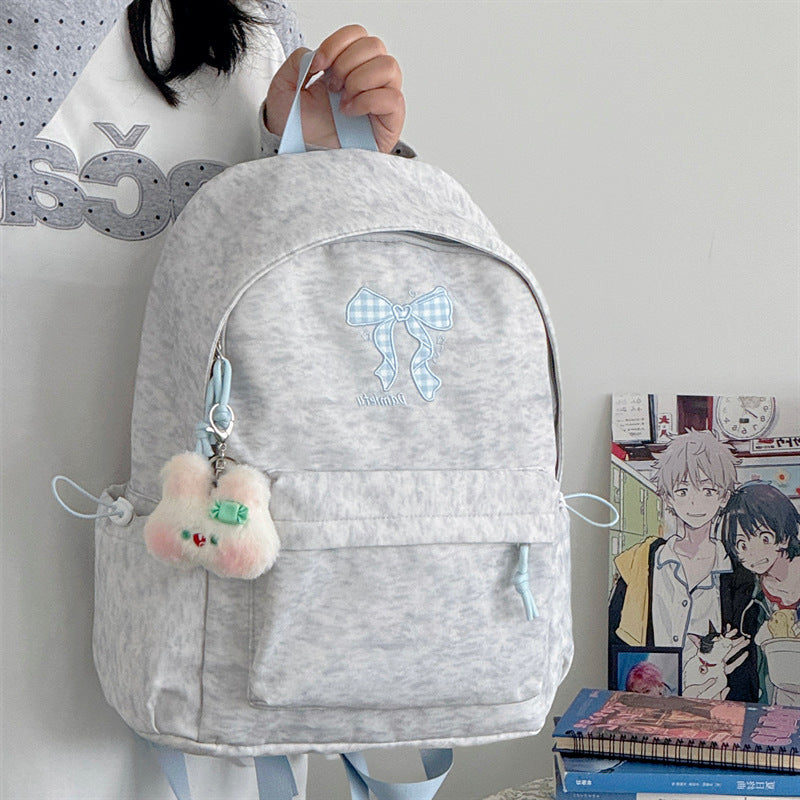 Stylish Embroidered Bow Pattern Backpack Kalsten