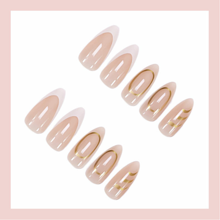 Acrylic nail set with elegant lace design and creative accents Kalsten