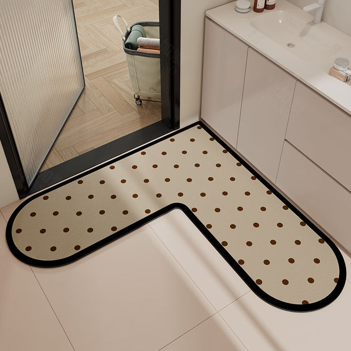 L-Shaped Non-Slip Bathroom Mat Kalsten