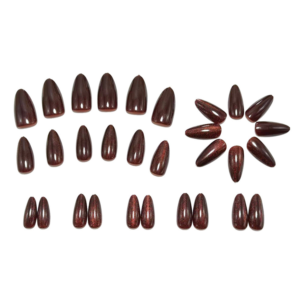 Glamorous artificial nails with elegant glitter finish Kalsten
