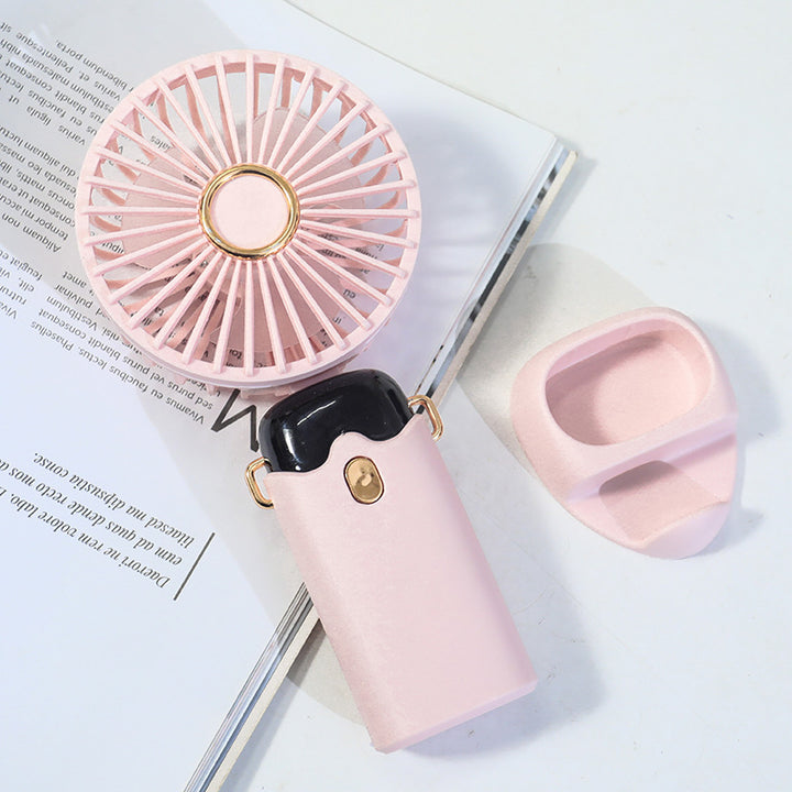 Ladies portable handheld fan with USB charging function and flexible tilt Kalsten