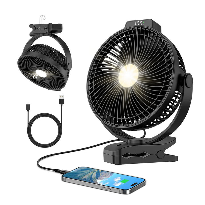 Unisex Clip-On Rechargeable Desk Fan Kalsten