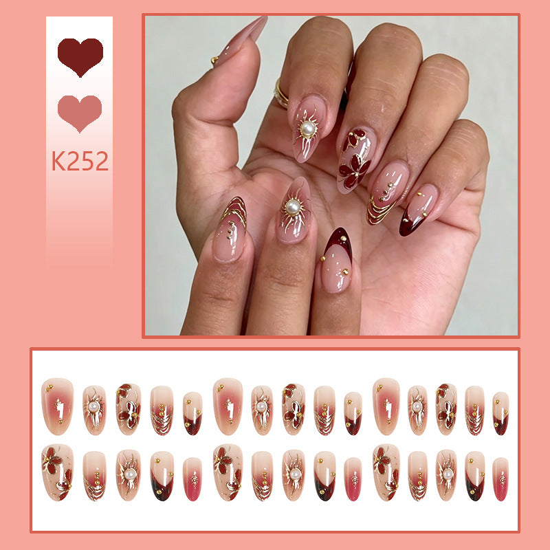 Artificial nails with exclusive flower design Kalsten