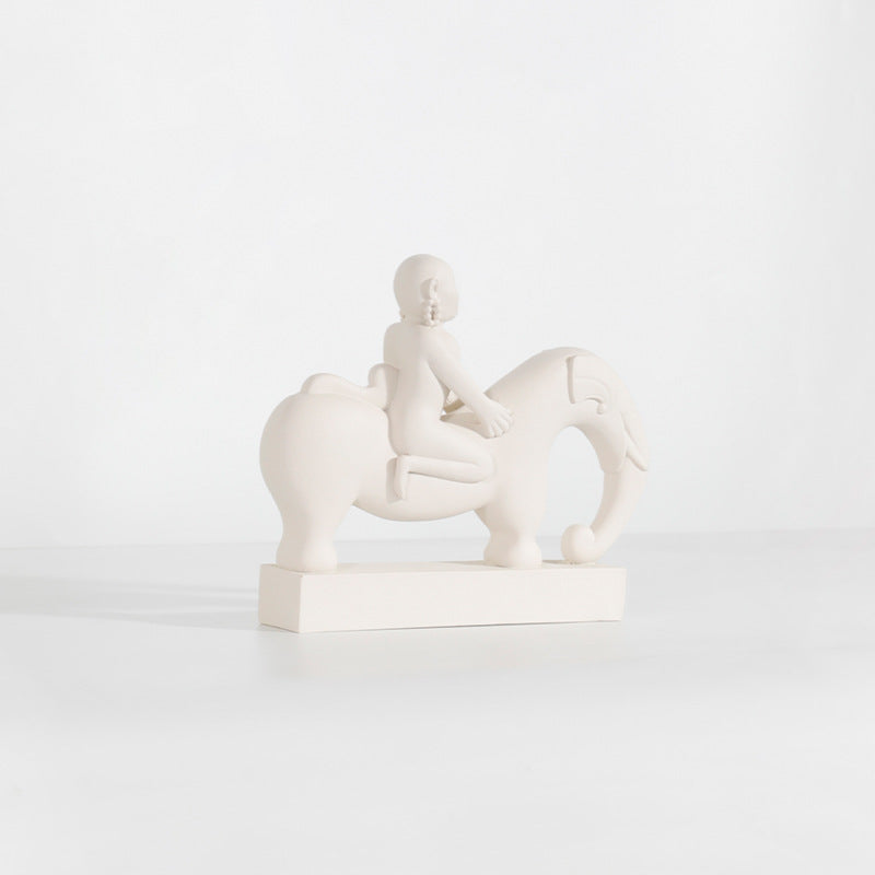 Artistic Elephant Rider Figurine
