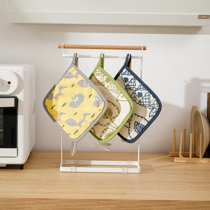 Padded pot holder with heat protection, non-slip cotton surface and hanging loop Kalsten