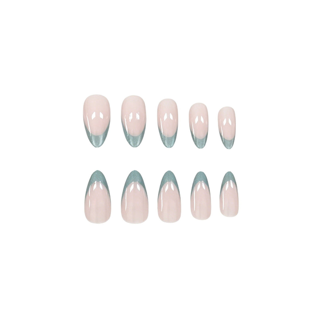 Gradient Glitter French Tip Nail Enhancements Kalsten