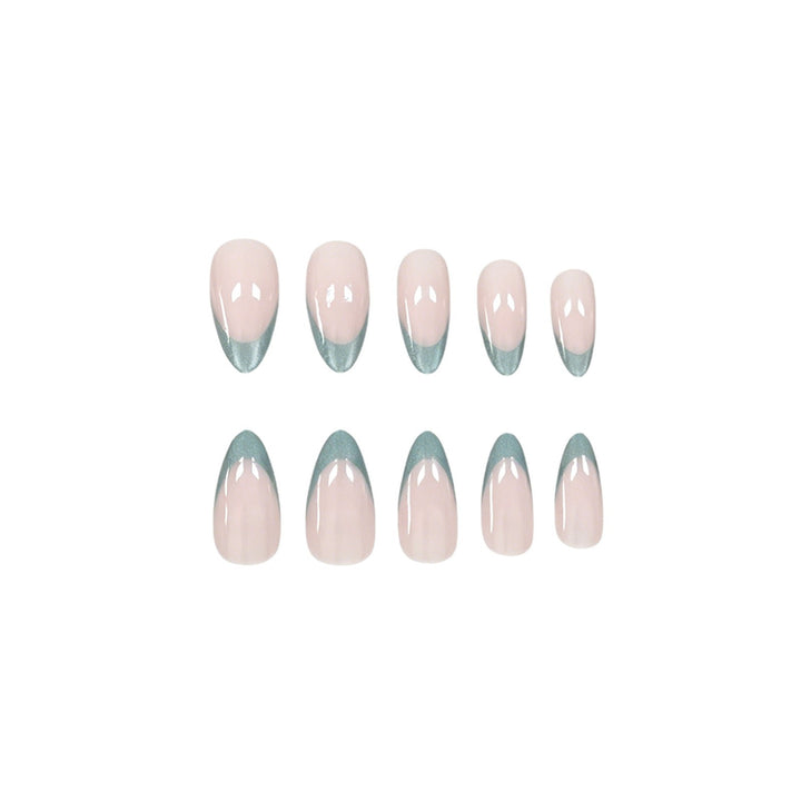 Gradient Glitter French Tip Nail Enhancements Kalsten
