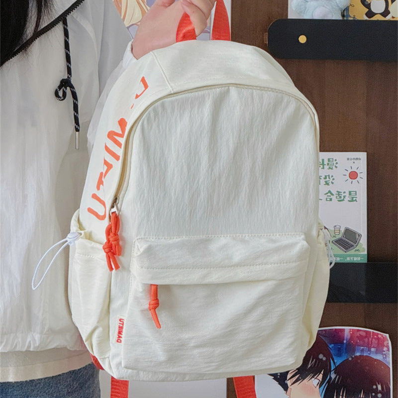 Casual Lightweight Backpack with Cute Plush Keychain Kalsten