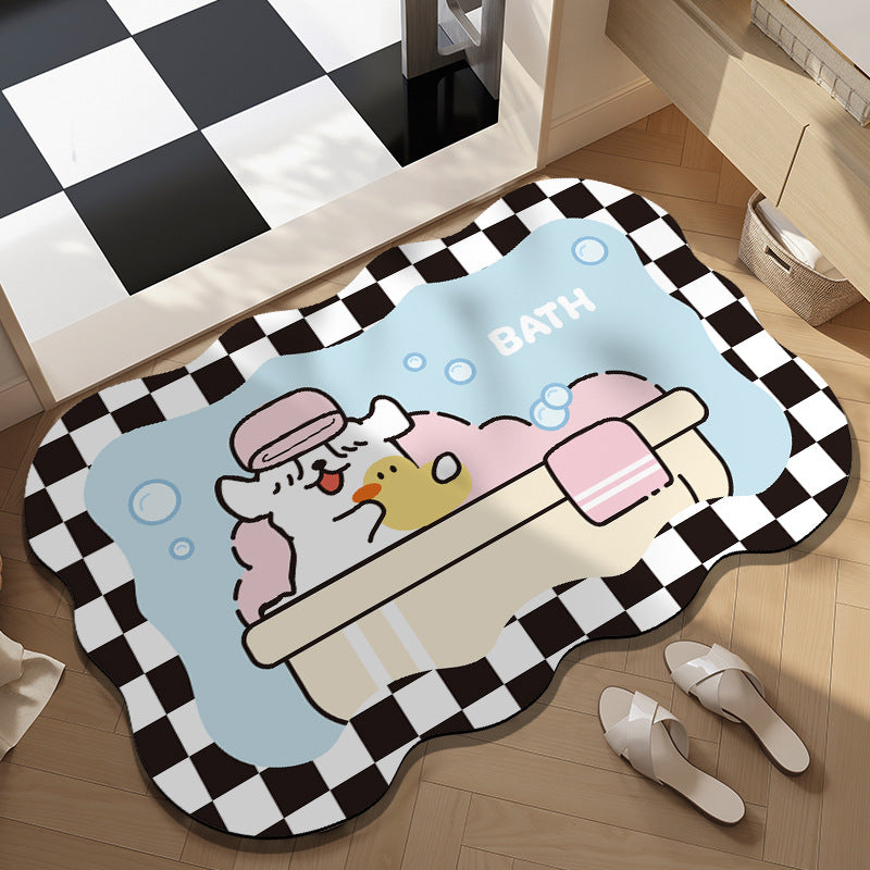 Cartoon-Themed Bath Mat