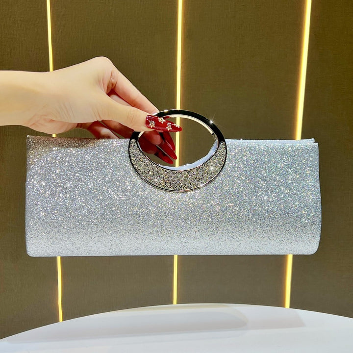 Sparkling Rhinestone-Accented Evening Clutch