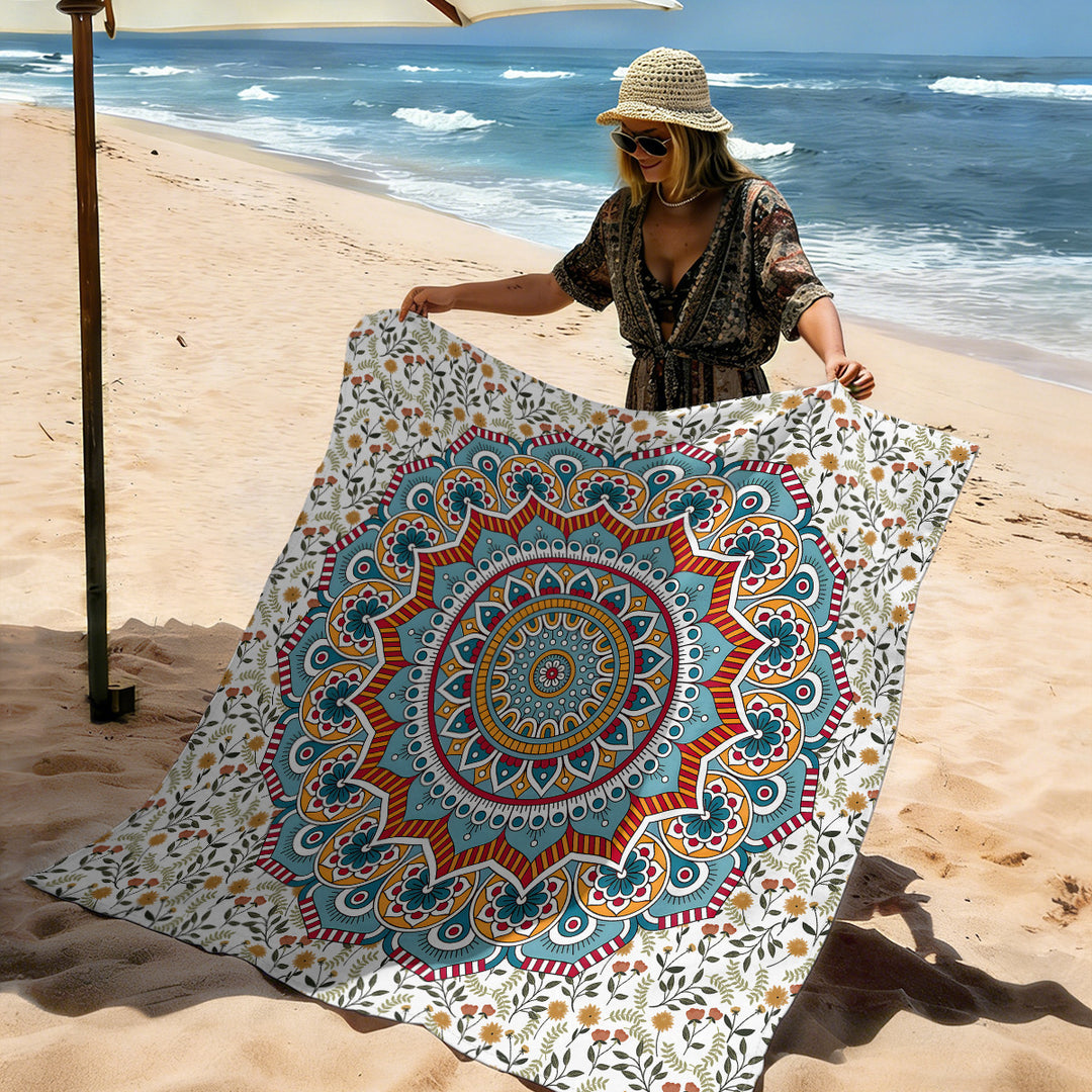 Mandala Design Beach Mat Kalsten