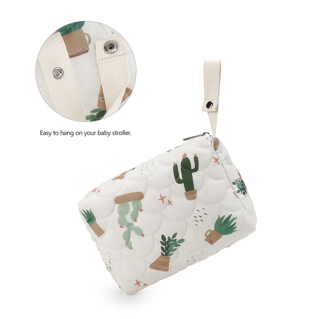 Stylish cosmetic bag with trendy plant motifs Kalsten