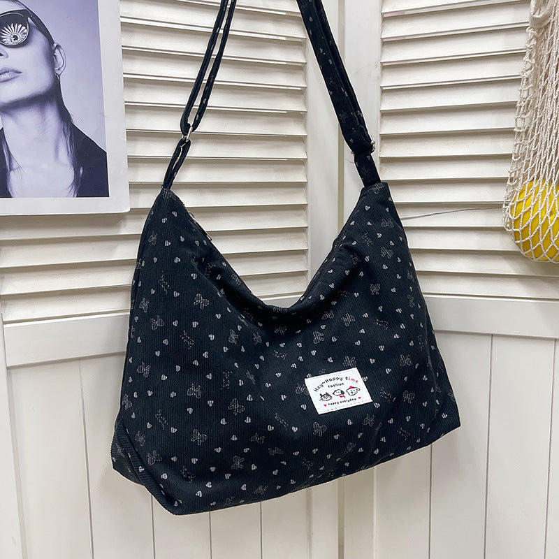 Cotton Blend Casual Hobo Bag