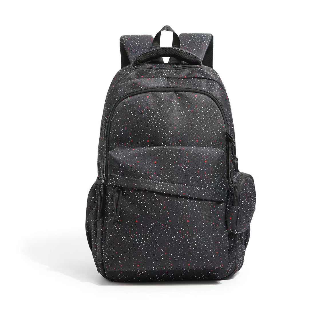 Everyday backpack with ergonomic compartment arrangement and creative motif details Kalsten