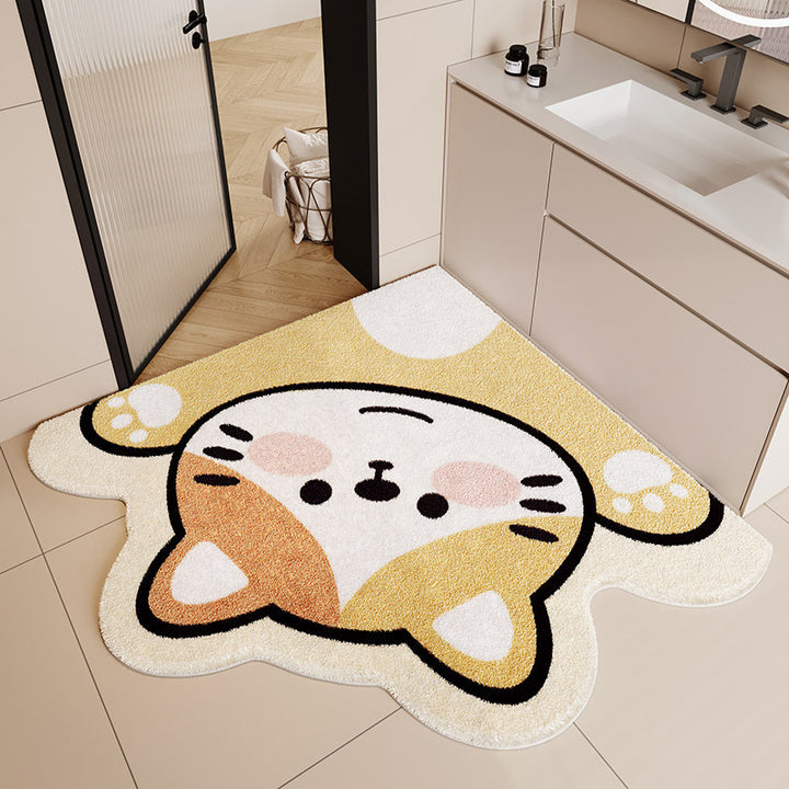Cartoon Bunny-Shaped Bath Mat