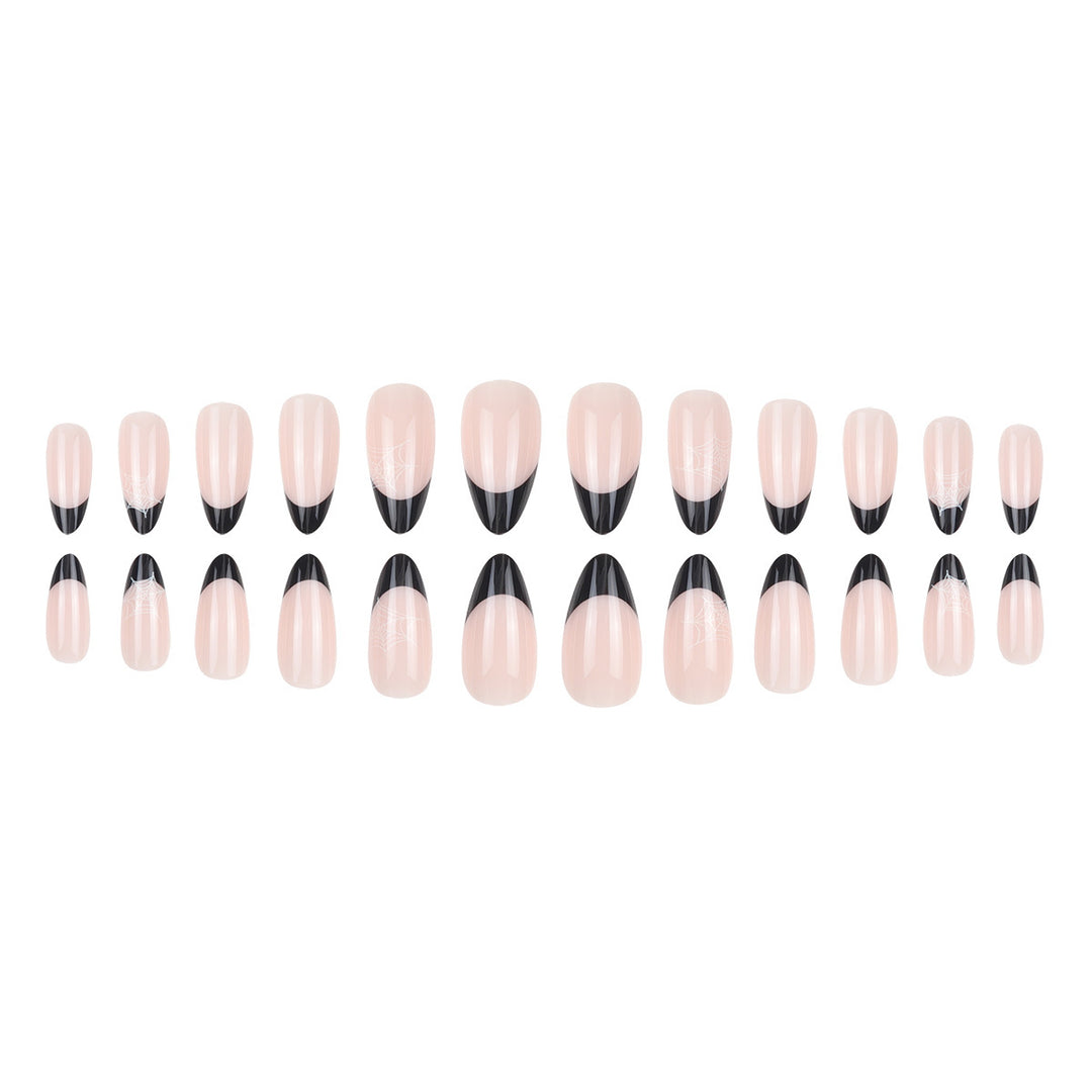 Artistic Stiletto Press-On Nails with Spider Design Kalsten