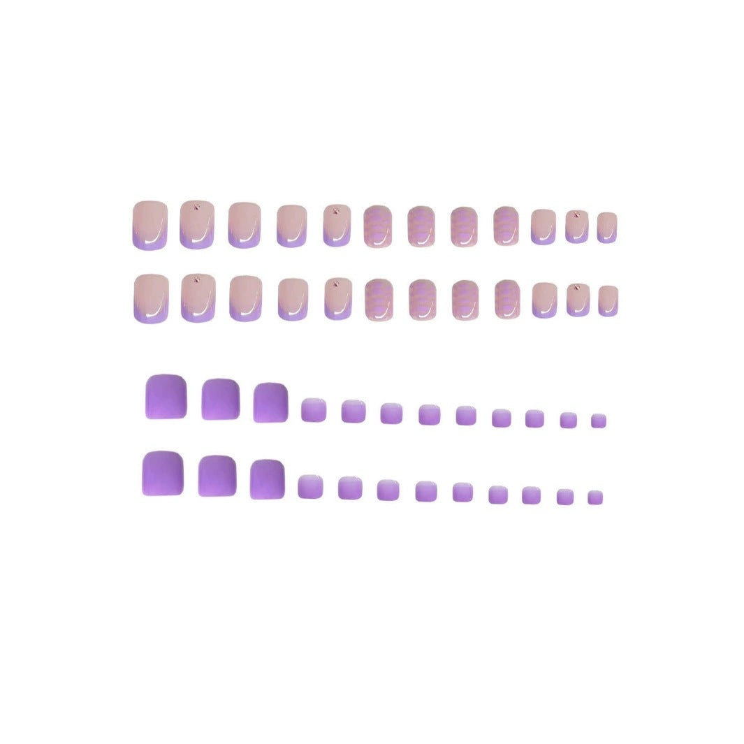 Elegant Nail Art Set with 3D Textured Designs Kalsten