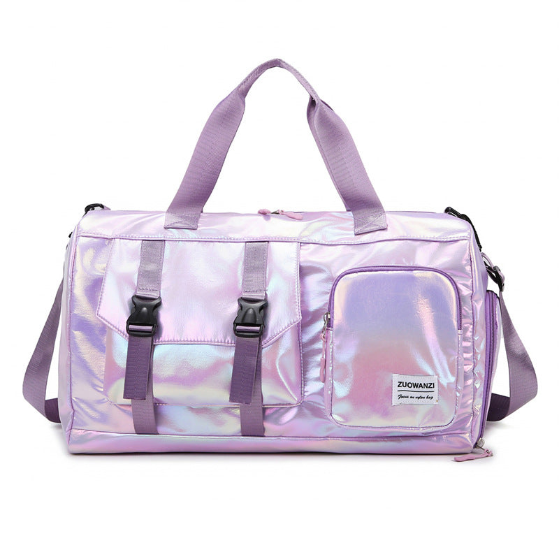 Iridescent Multi-Pocket Travel Duffel Bag Kalsten