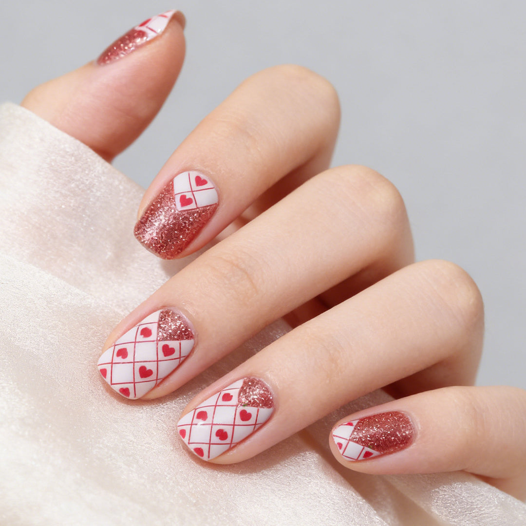 Stylish Heart-Patterned Nail Art Kalsten