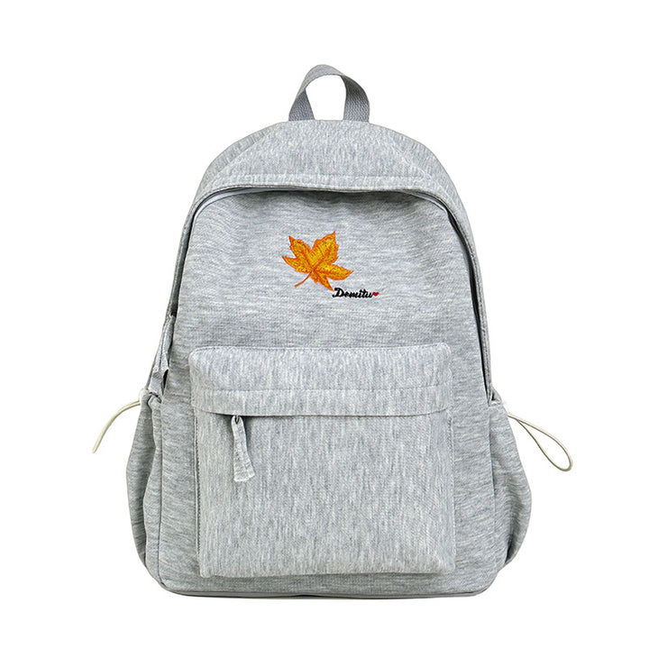 Casual Embroidered Leaf Backpack Kalsten