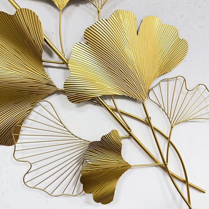 Decorative Metal Ginkgo Wall Sculpture Kalsten