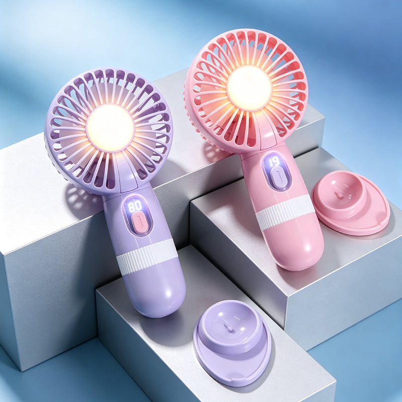Portable hand fan with LED lighting and multiple speed control Kalsten