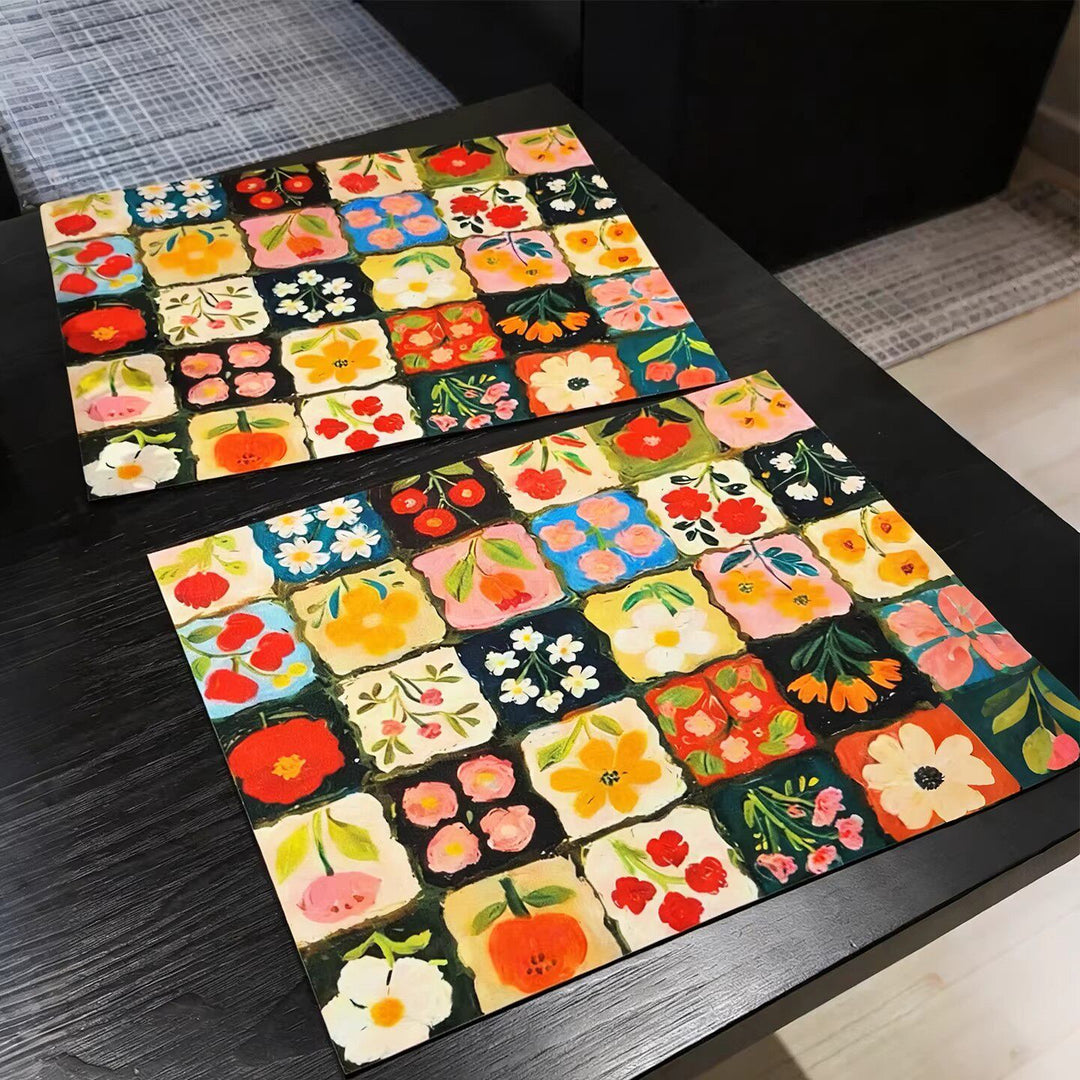 Colorful Floral Kitchen Table Mat